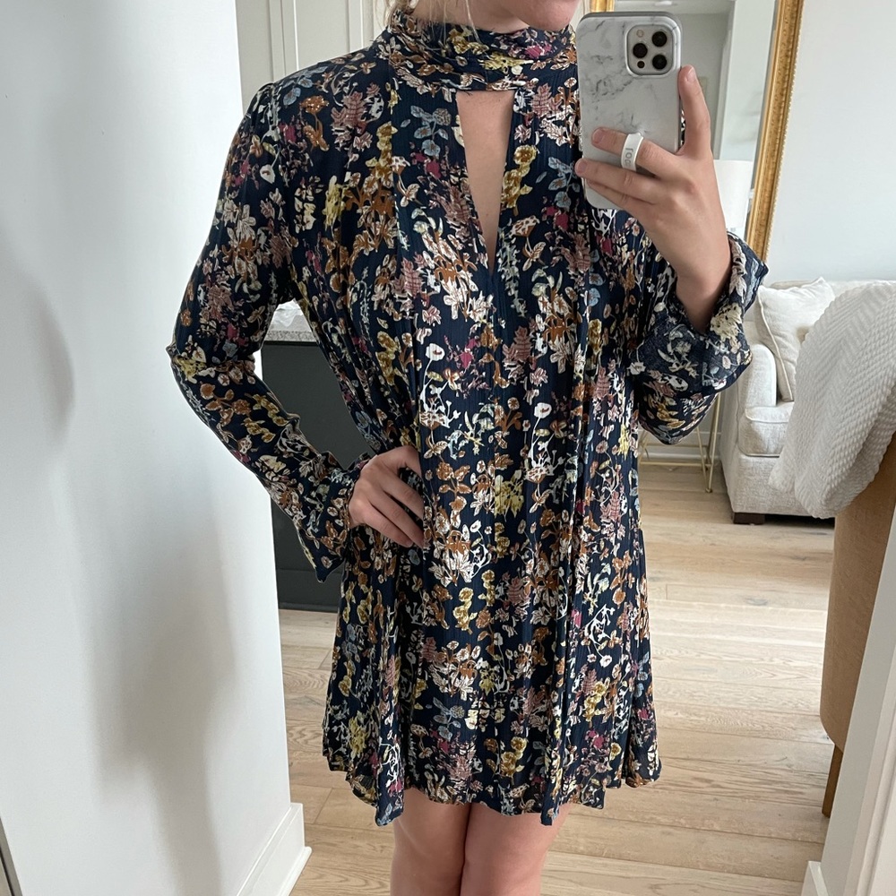 NWOT Navy Floral Dress
